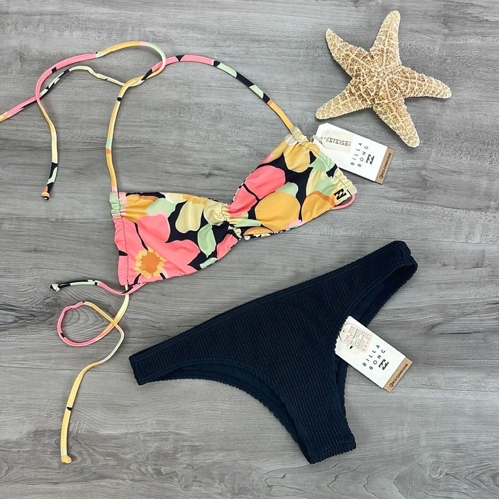 ☀️BILLABONG☀️ PRETTY DAZE REV SHIR SUMMER HIGH ISLA BIKINI SET